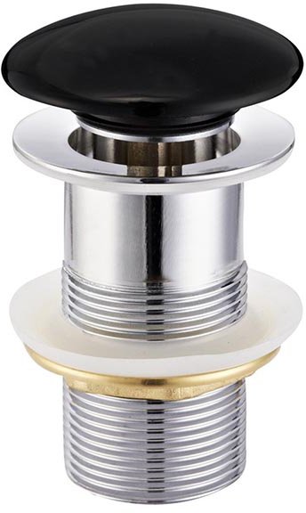 Донный клапан Roxen PD01B (black) без перелива